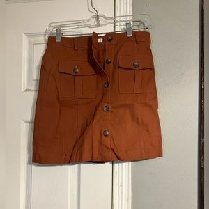 Burnt orange skirt